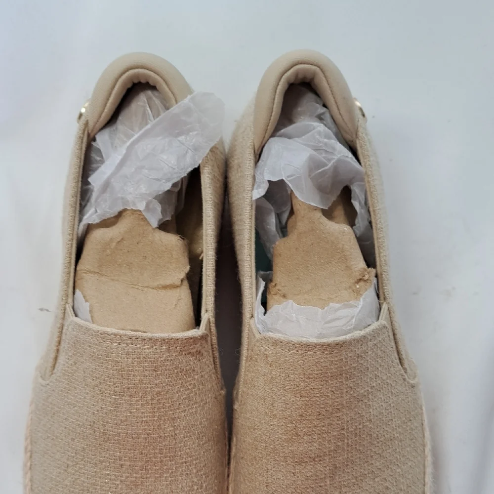 Skechers Martha Natural Beige Slip-On Espadrille Sneakers